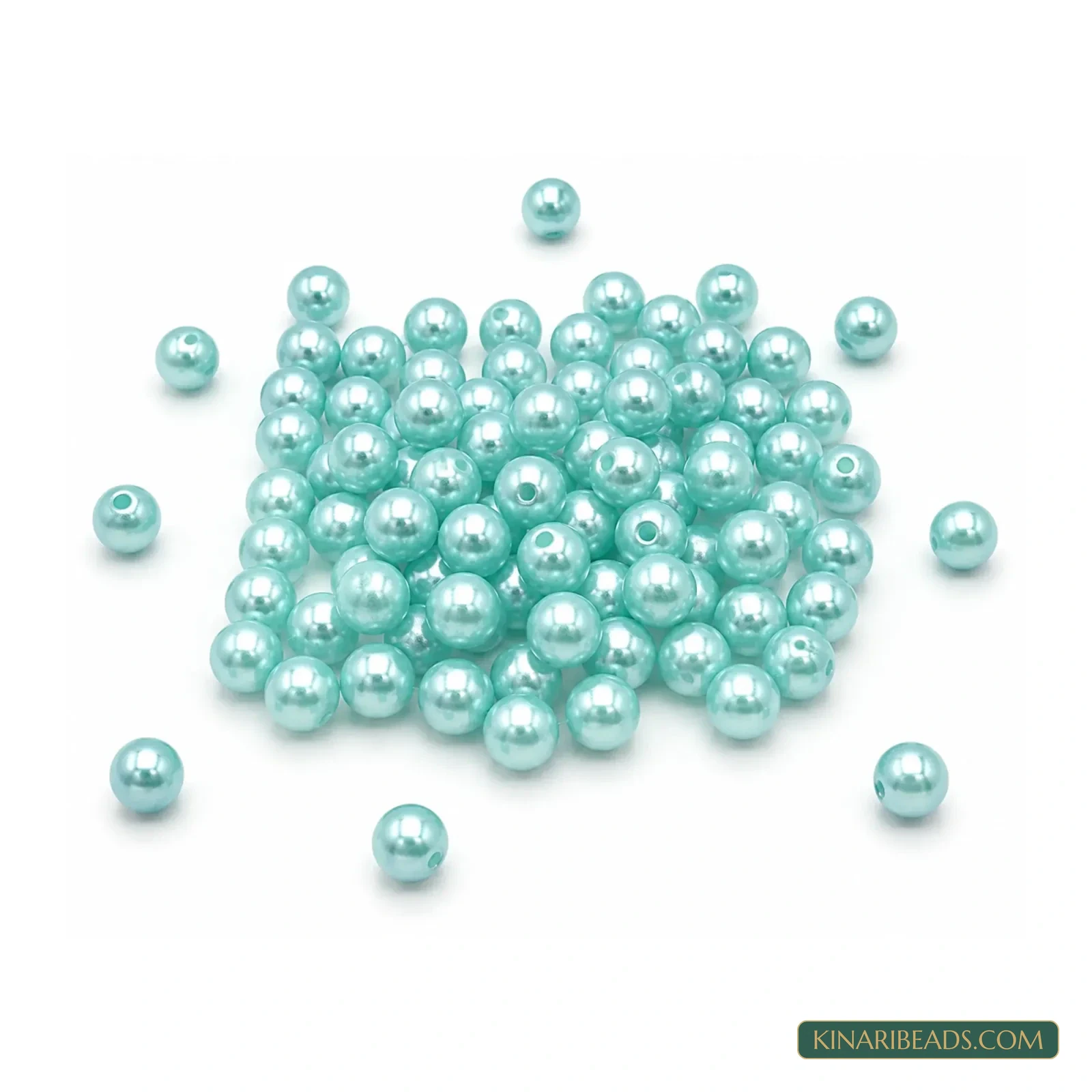 6mm Round Acrylic Pearl Beads for Jewellery Making - 100g