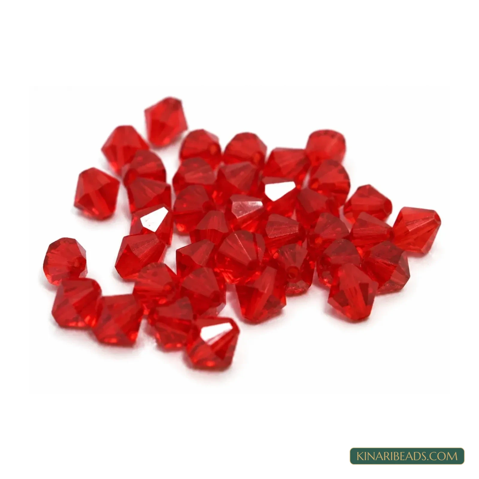 6mm Transparent Faceted Bicone Acrylic Beads for Jewellery Making - 100g