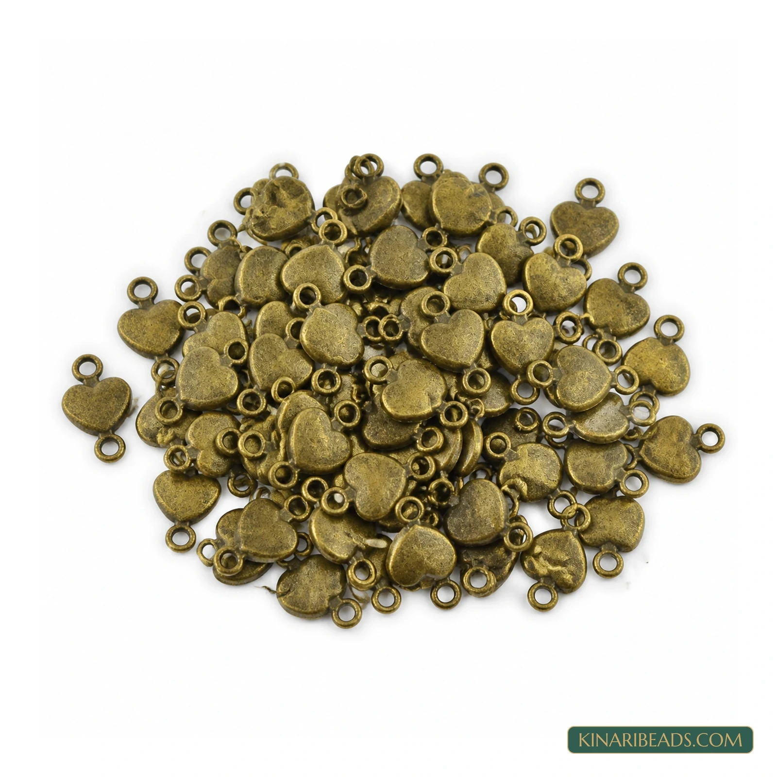 Antique Bronze Heart Link Connectors – 15x8mm product image