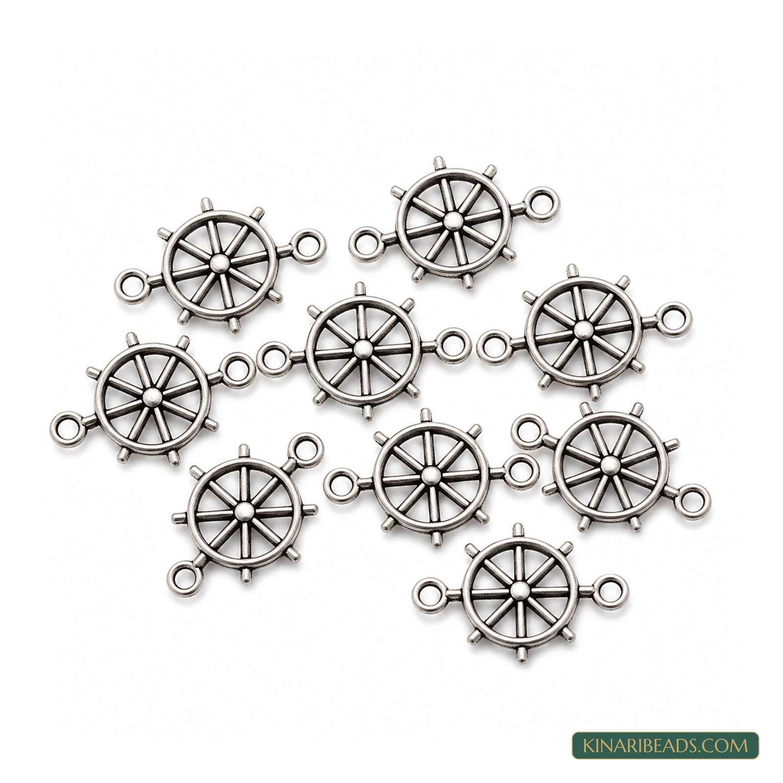Antique Silver Decorative Link Connectors – 13x20mm