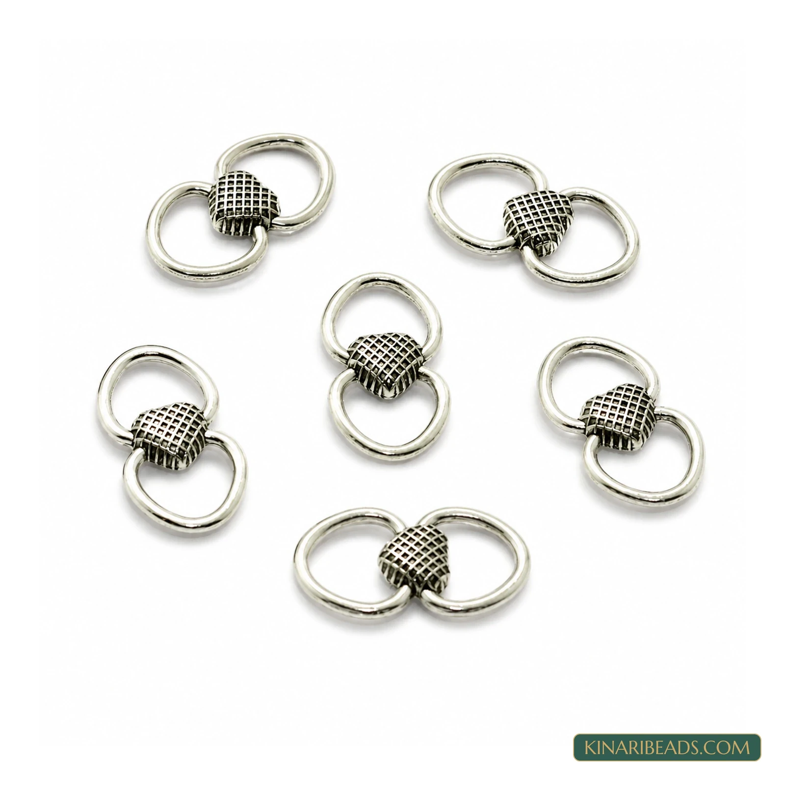 Antique Silver Decorative Link Connectors – 24mm product image