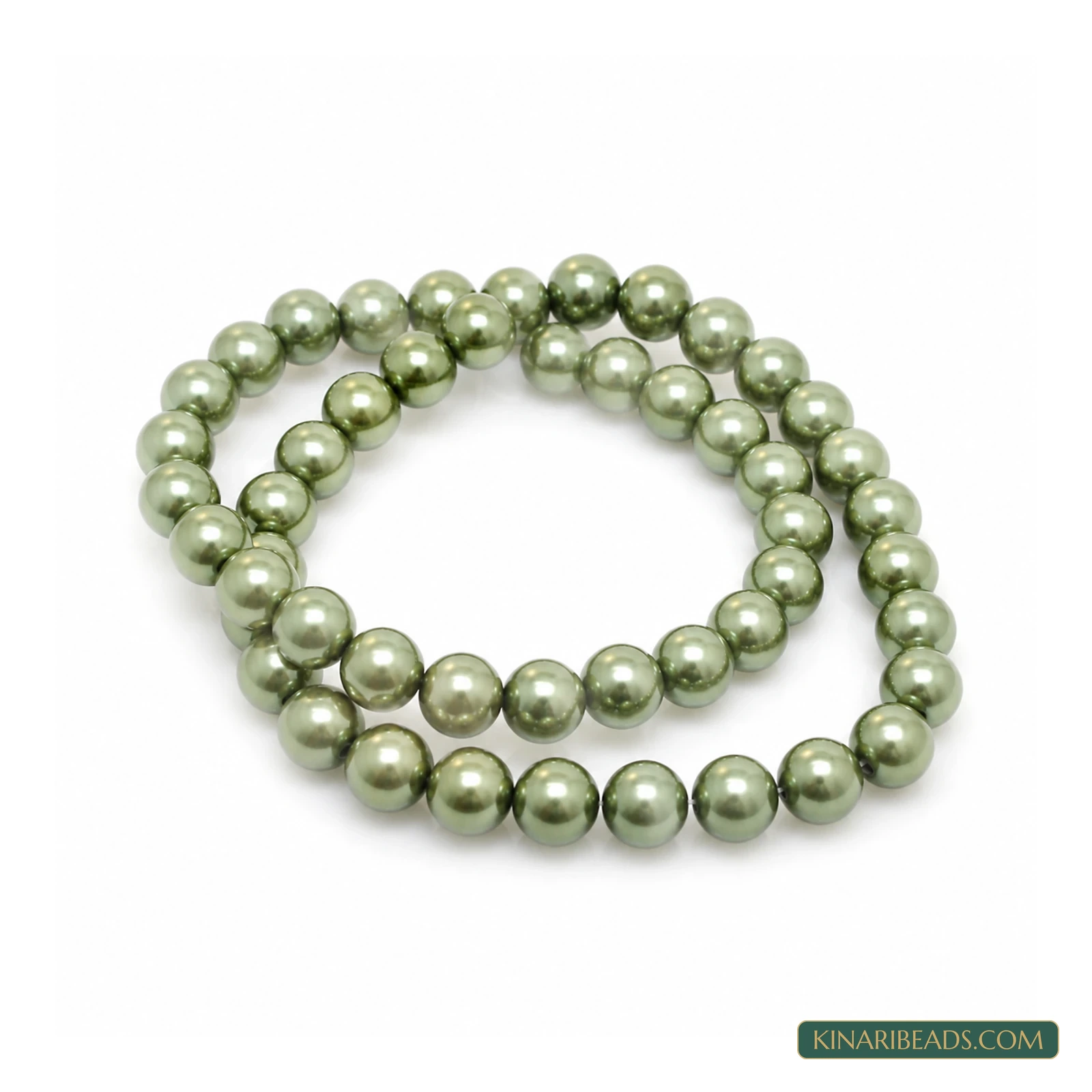Assorted Colours Round Shell Pearl Beads – 10mm, 1 String