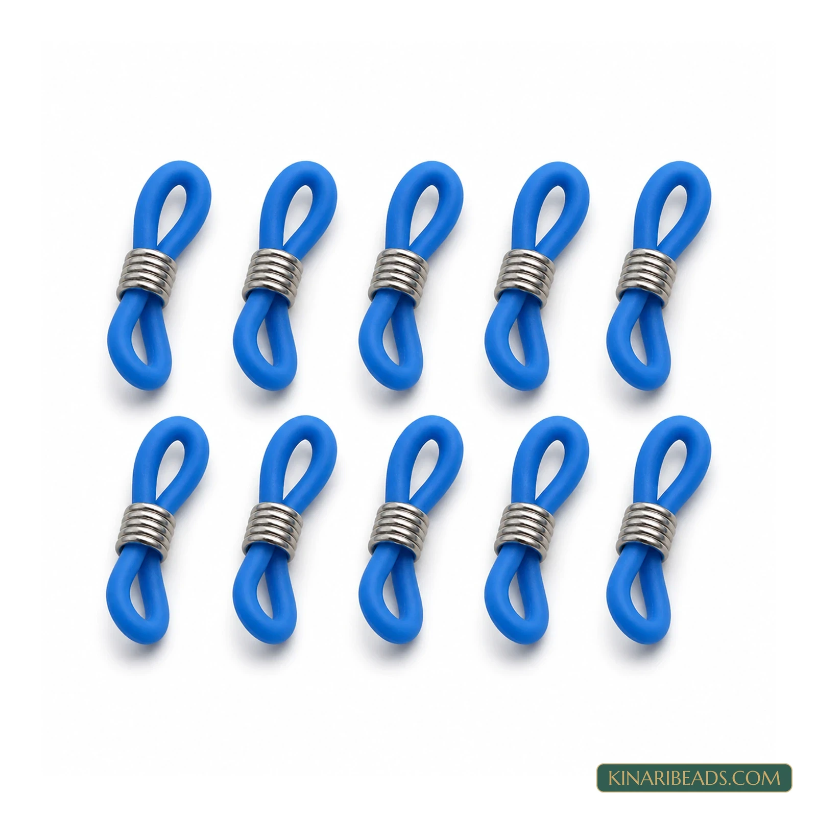 Blue Synthetic Rubber Eyeglass Holder Loops – 20x7mm, 10 Pack