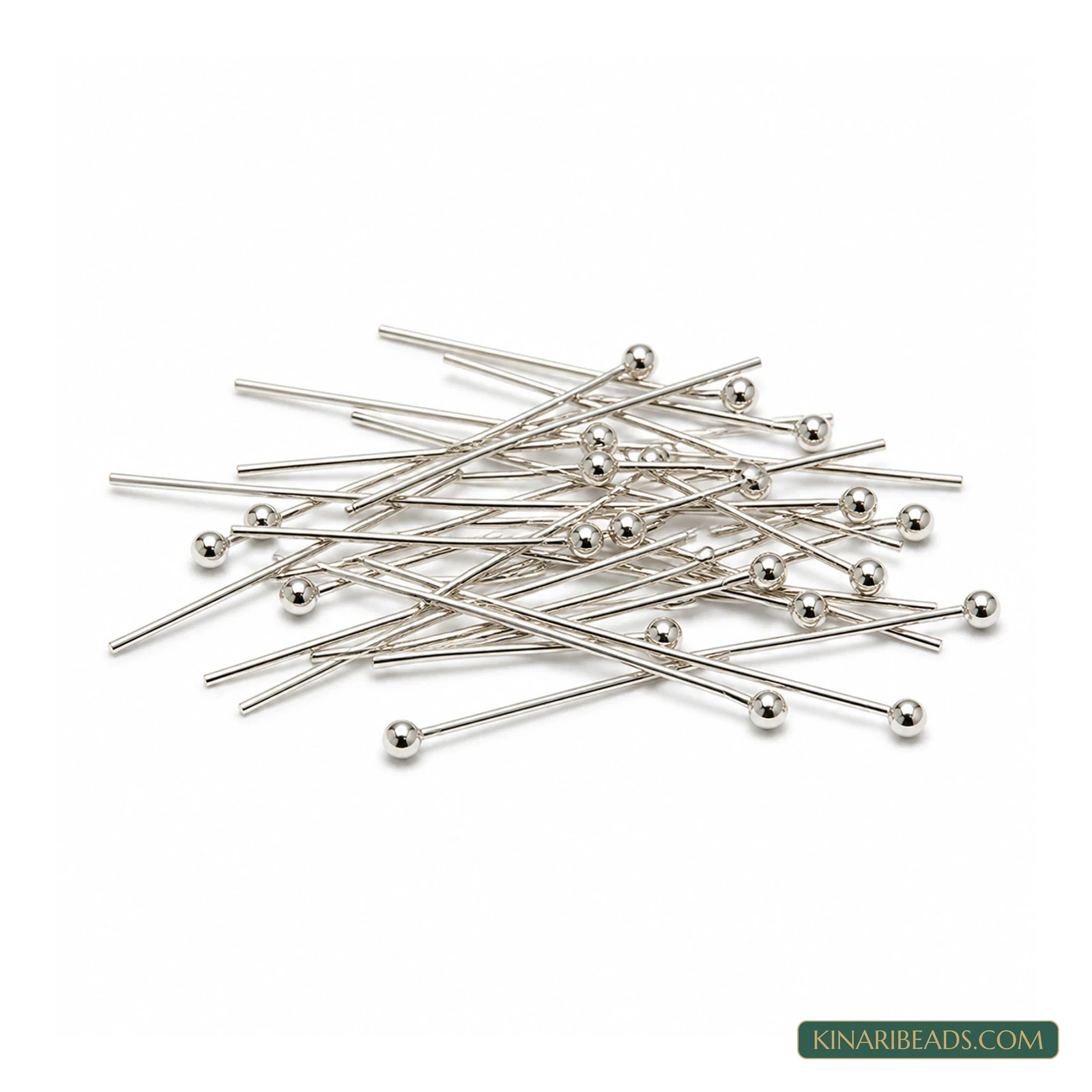 Brass Ball Head Pins – 1 Inch - Silver colour