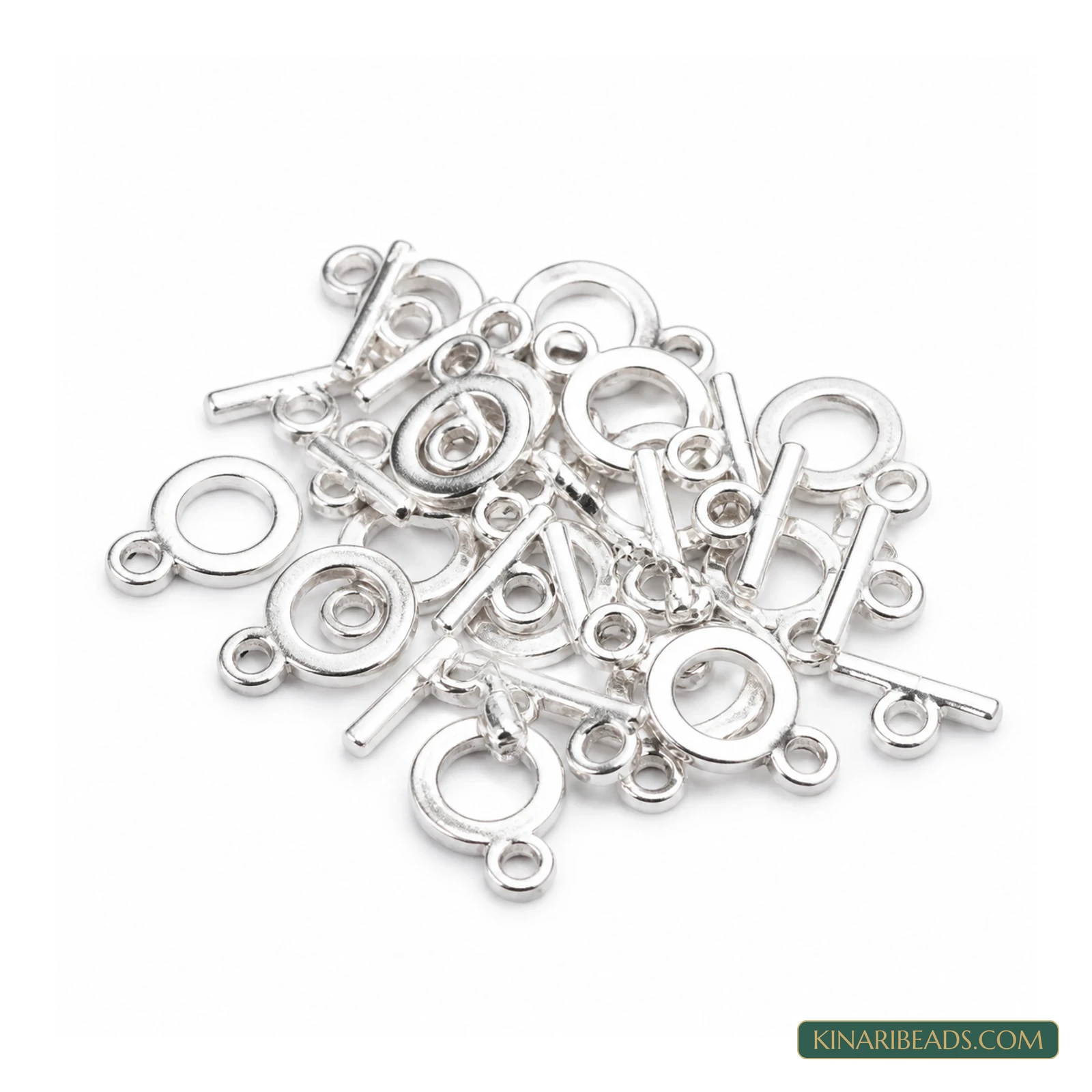 CCB Toggle & T-Bar Clasp Sets Platinum 18x13x2 mm – 5 Sets / 50 Sets product image