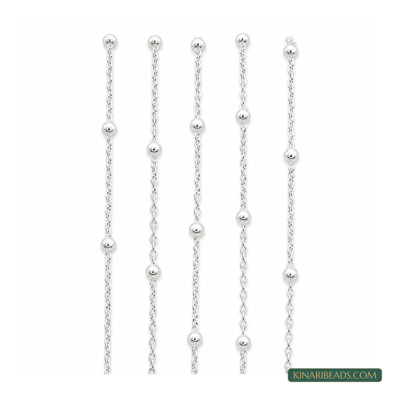 Classic Sitara Bead Link Chain – 2×1mm, 5m