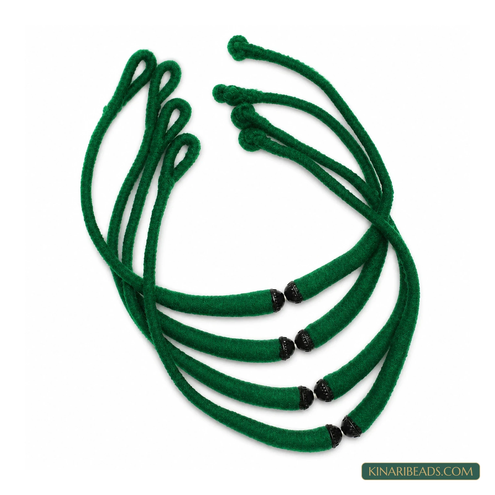 Coloured Cotton Hasli Necklace Cord – Pack of 4 - Green colour