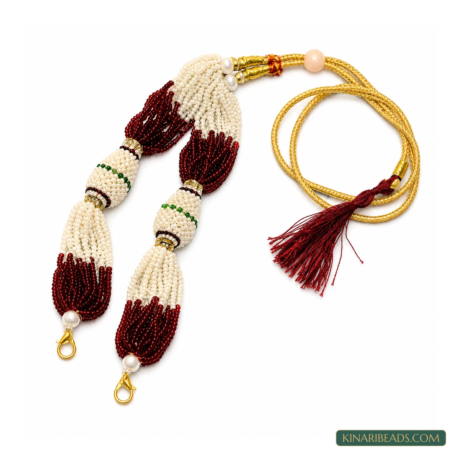 Coloured Seed Bead Necklace Dori - Maroon colour