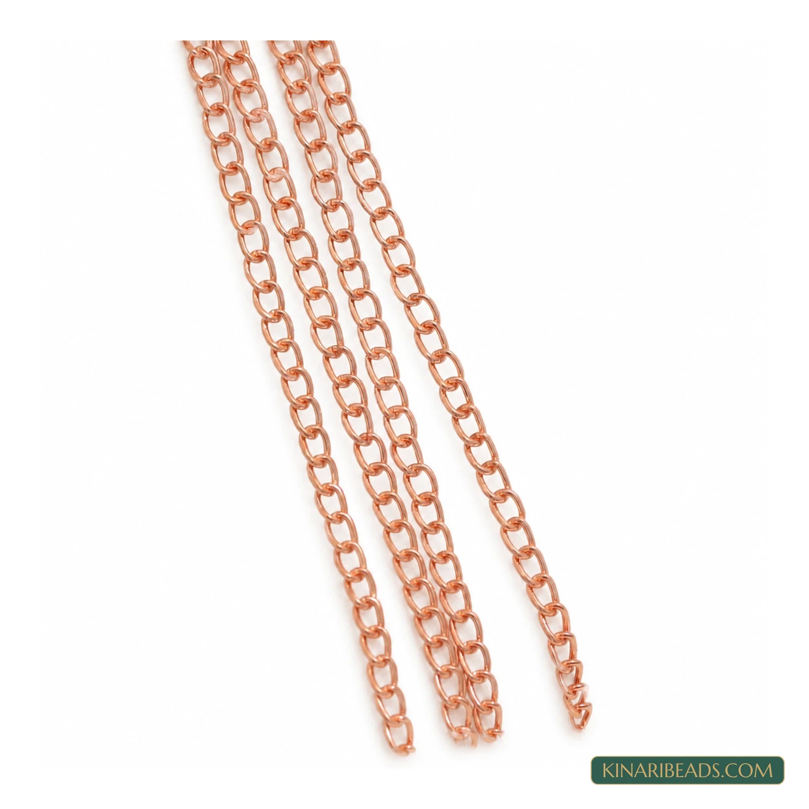 Copper-Finish Brass Link Chain – 4×3mm, 100g