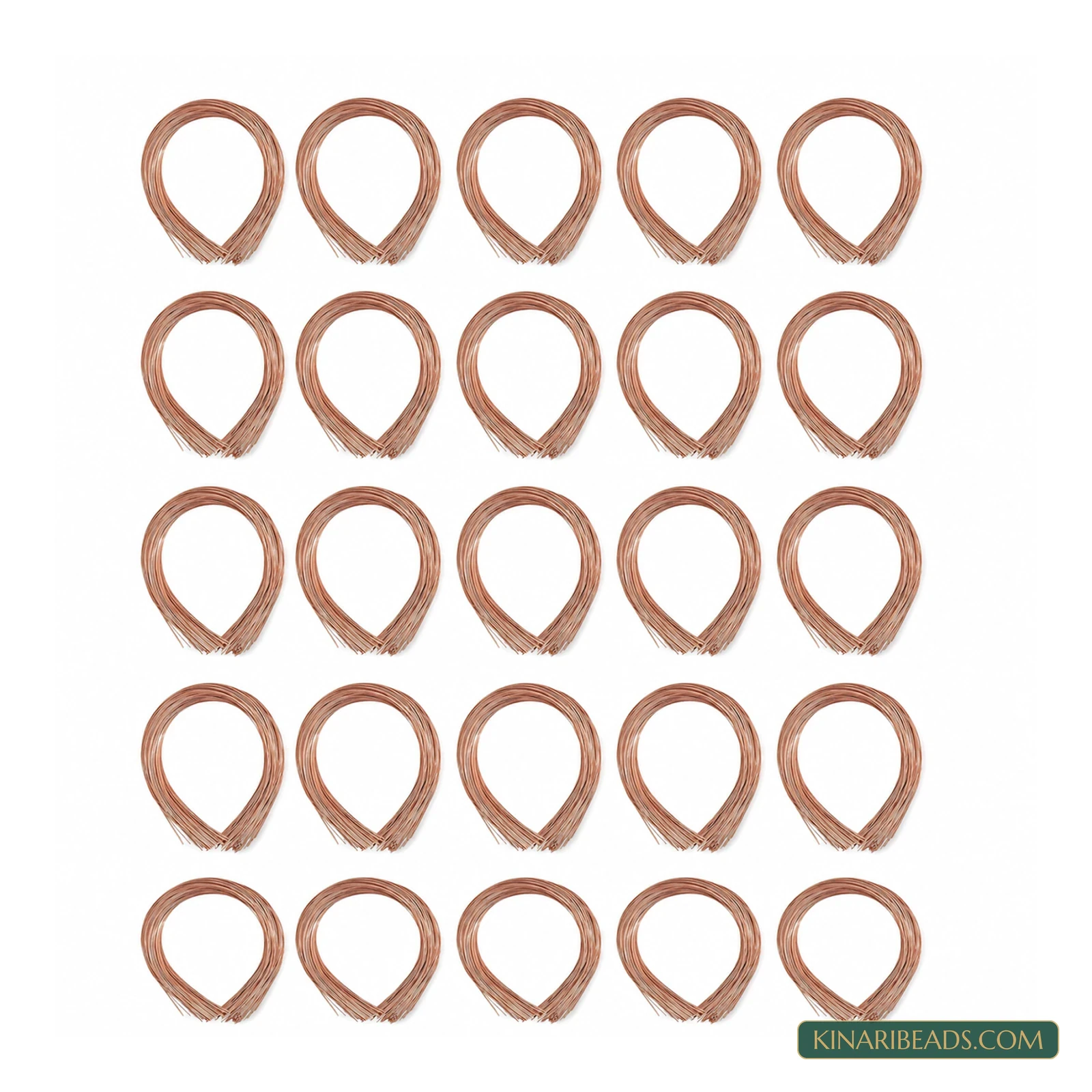 Copper Wire Hairband Blanks – 15 Inch, 25 Pack