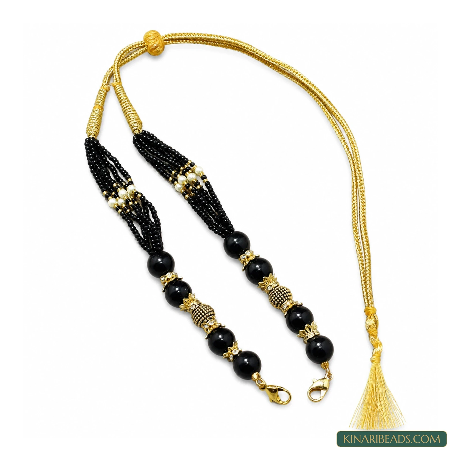Decorative Glass Bead Pendant Dori - Black colour