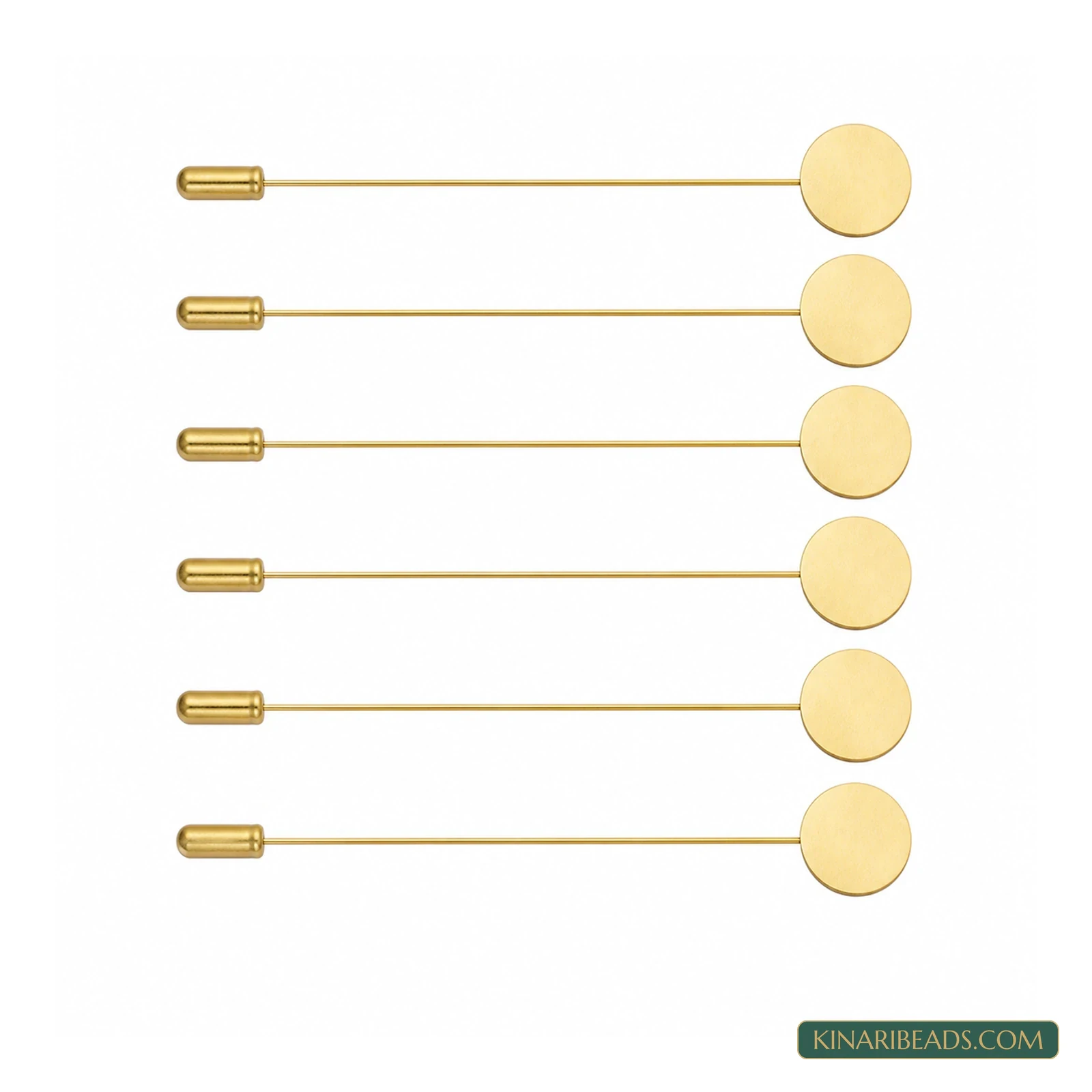 Flat-Round Tray Lapel Pins – 3 Inch, 10 Pack product image