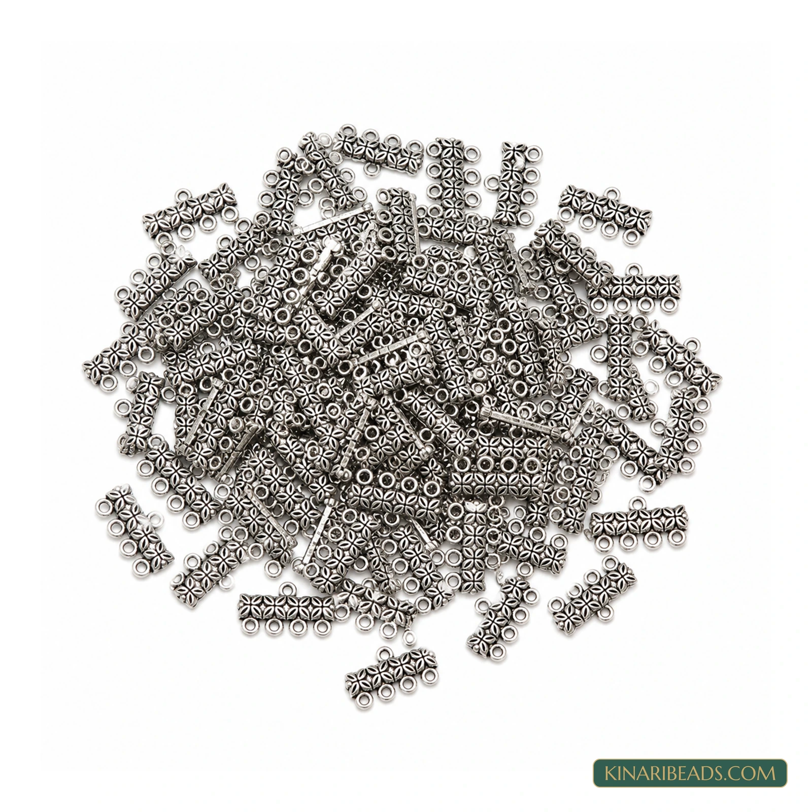 Four-Strand German Silver Connector Bars – 11x20mm product image