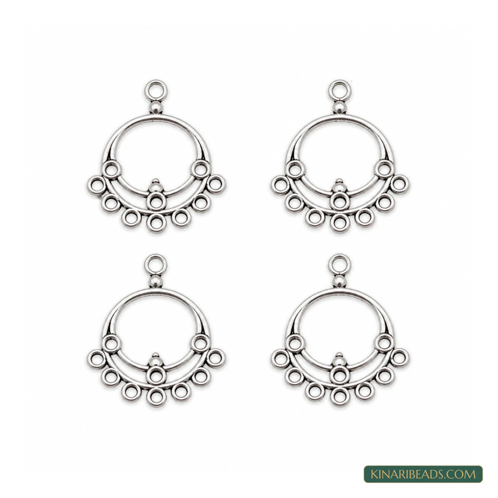 German Silver Earring Components – 1 Inch, 4 Pack