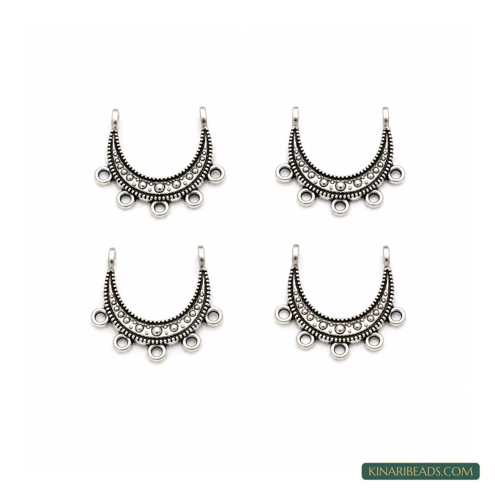 German Silver Pendant Earring Components – 0.5 Inch