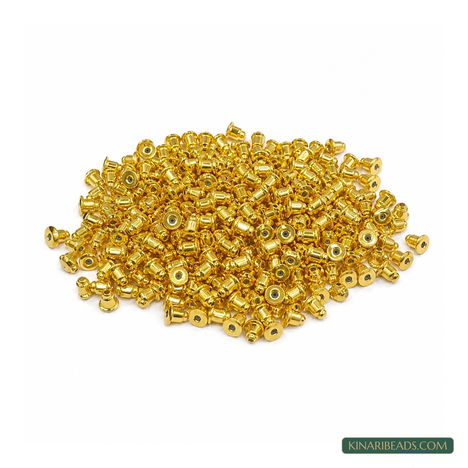 Golden Bullet Earring Backs – 5x3mm, 275 Pack