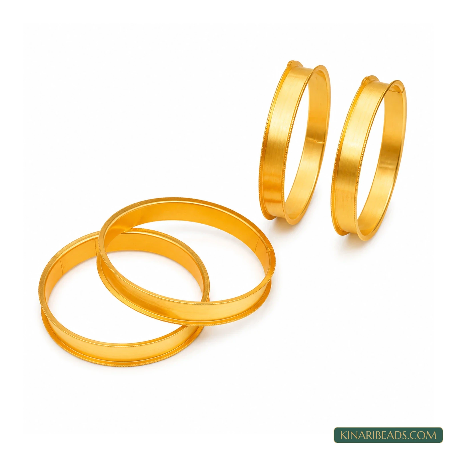 Golden Metal Bangle Blanks – 4 Pack product image