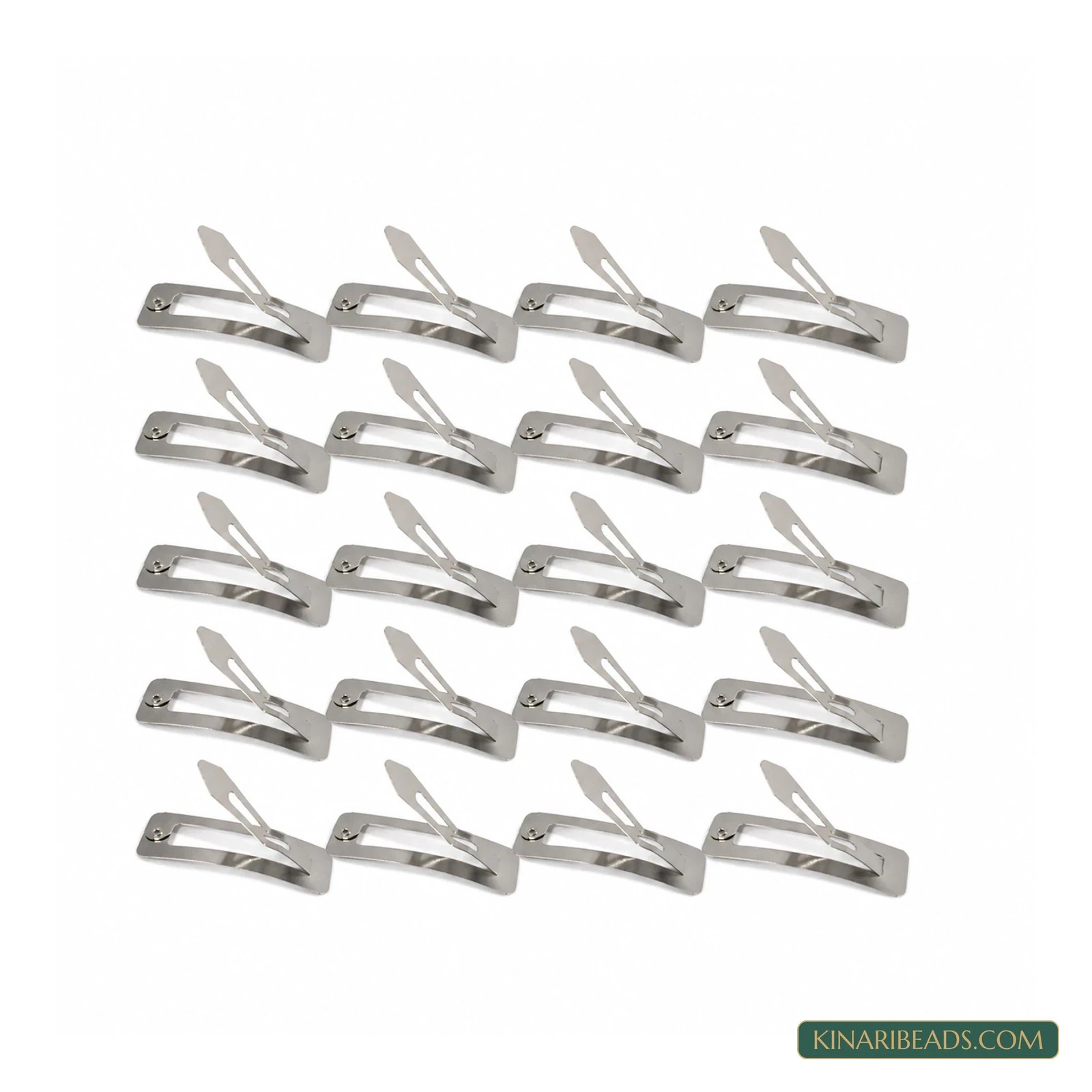 Rectangle Snap Hair Clips – 20 Pack product image