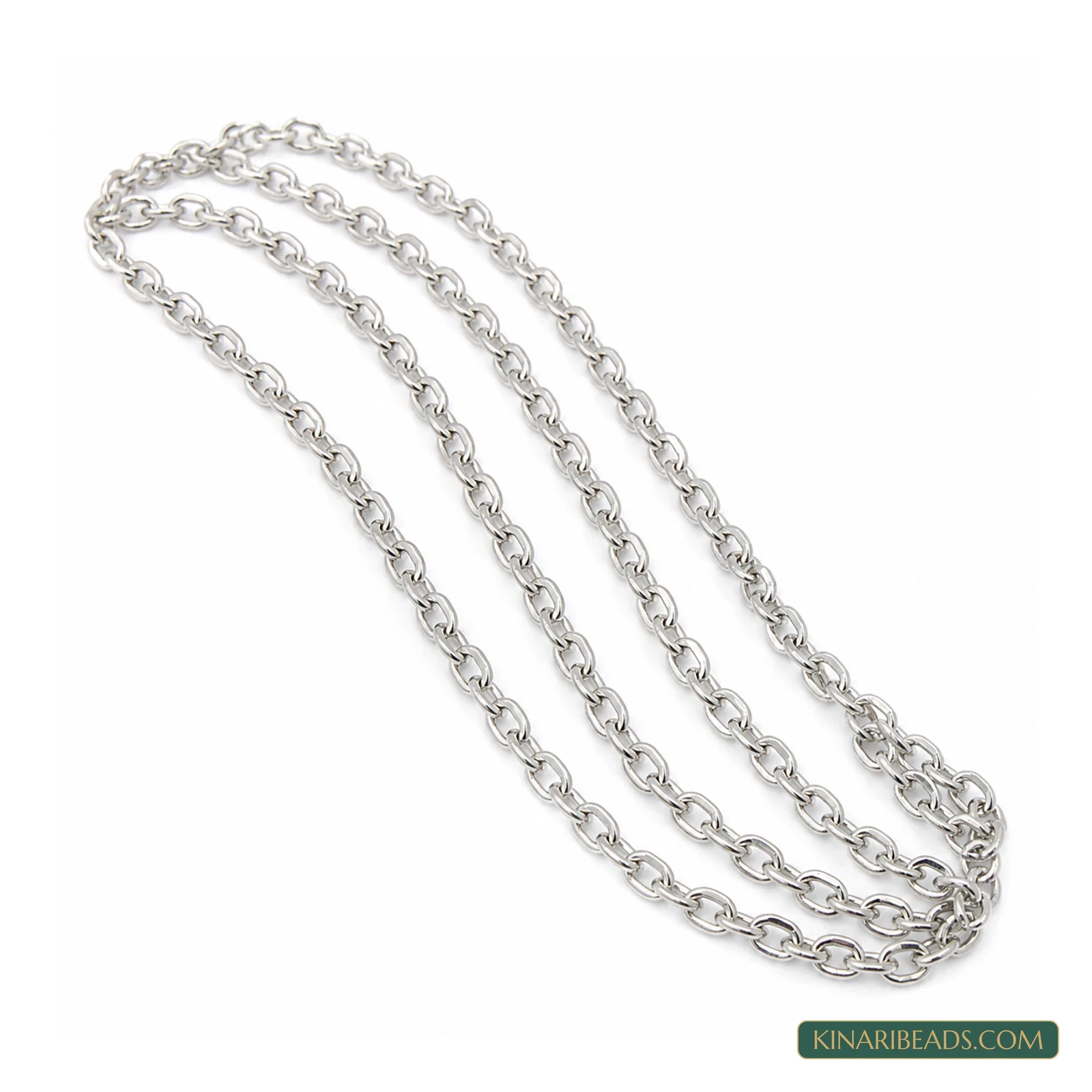 Silver Iron Link Chain – 4×3mm, 100g