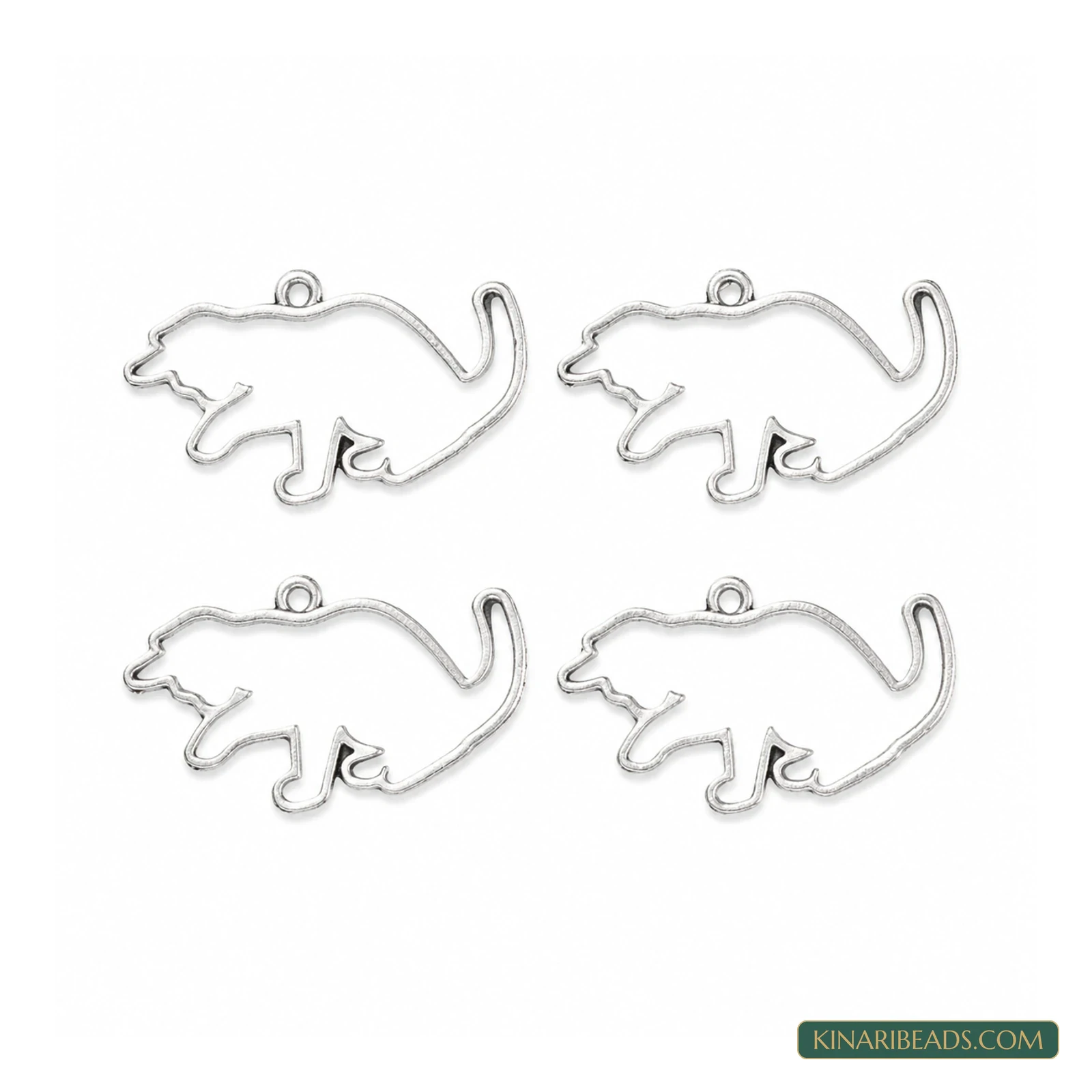 Silver Open Back UV Resin Bezel Frames – 24.5x41.5mm product image