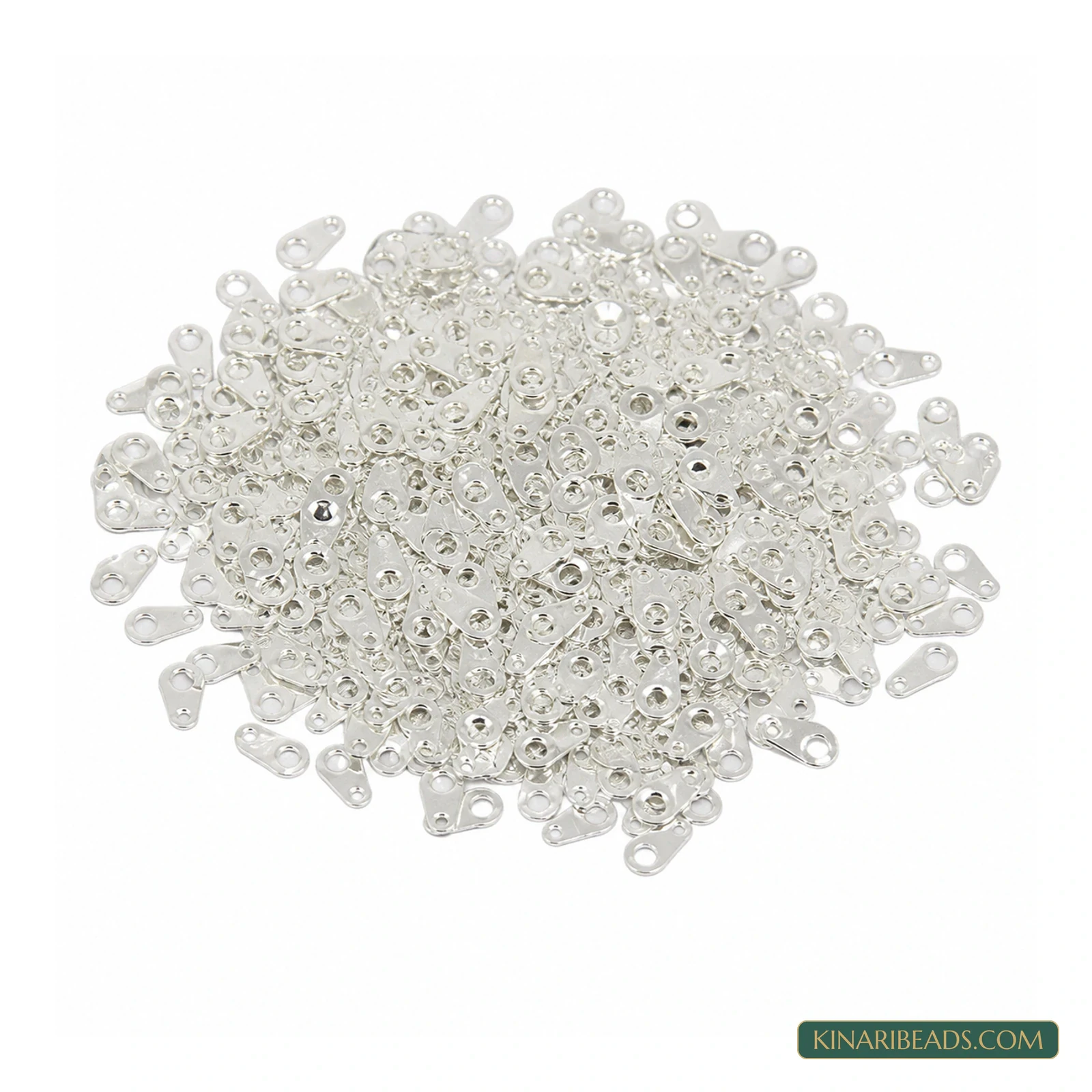 Silver-Plated Brass Chain Extender Tabs – 7x3.9mm product image