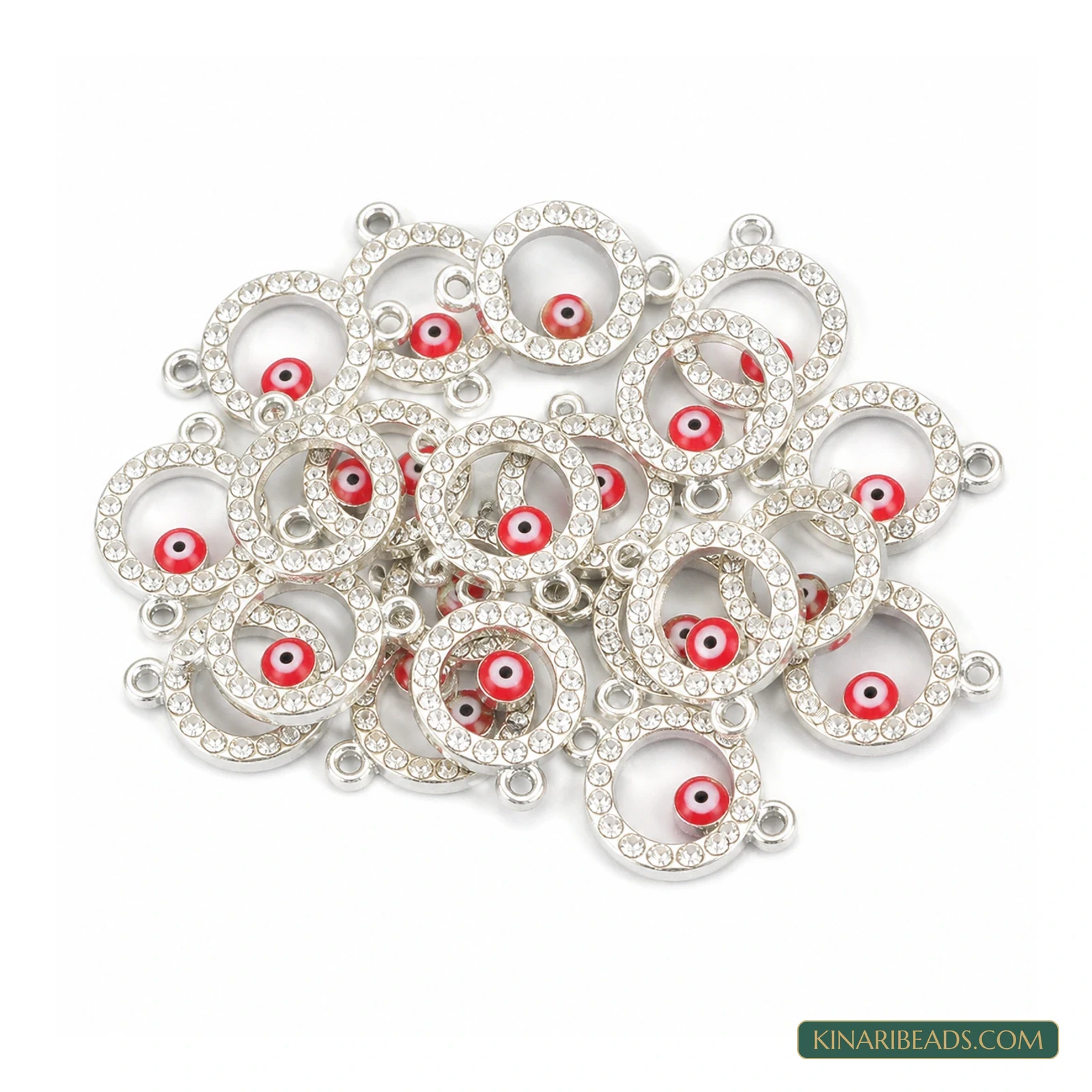Silver Rhinestone Link Connectors – 19.5mm product image
