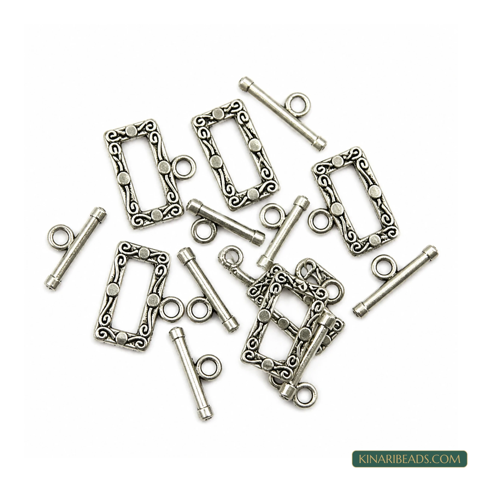 Vintage Rectangle Toggle & T-Bar Clasp Sets – 5 Sets / 50 Sets product image