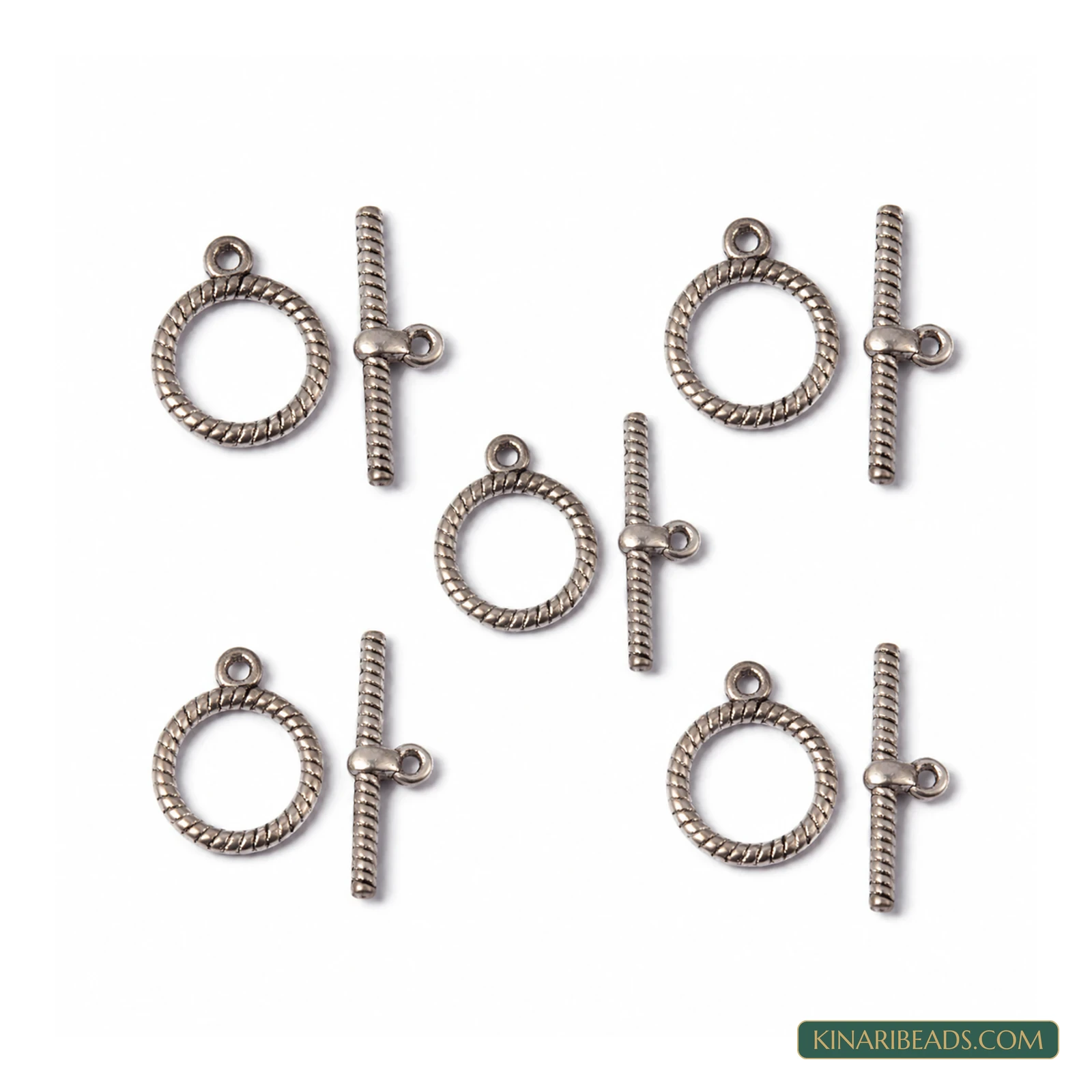 Vintage Ring Toggle & T-Bar Clasp Sets – 5 Sets / 50 Sets – Design 74
