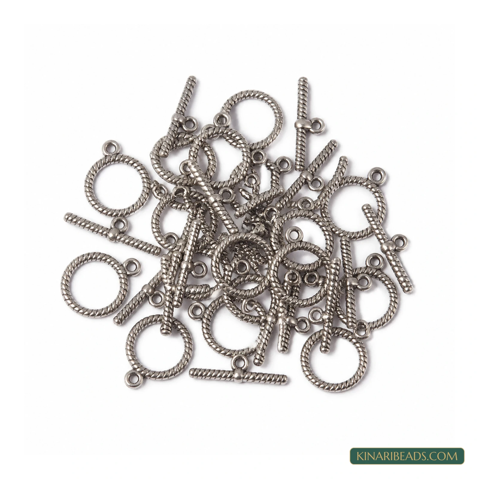 Vintage Ring Toggle & T-Bar Clasp Sets – 5 Sets / 50 Sets – Design 74 product image
