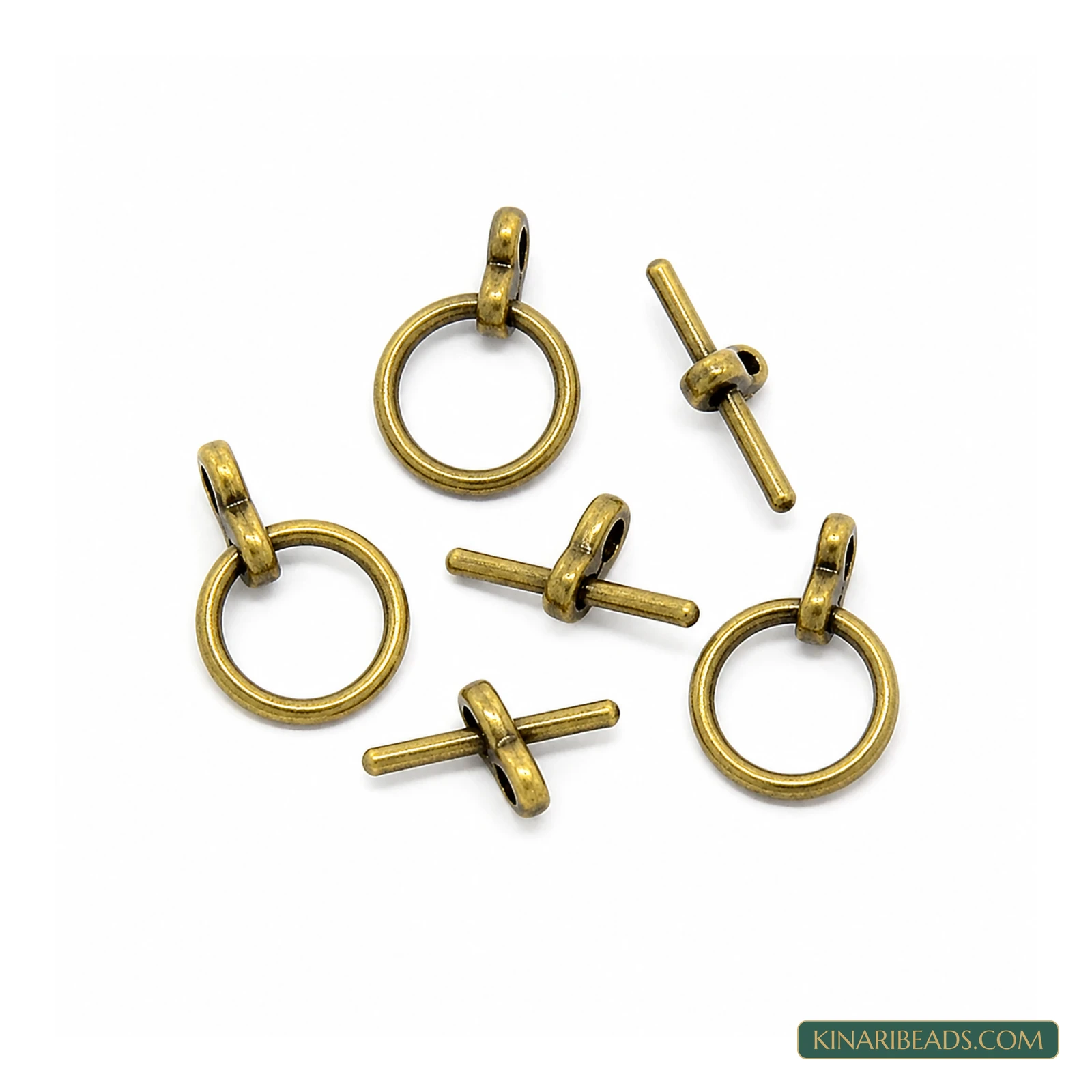 Vintage Toggle & T-Bar Clasp Sets Antiqued Bronze – 5 Sets / 50 Sets
